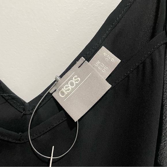 ASOS asymmetric sleeveless top, black xs, NWT - Picture 2 of 4